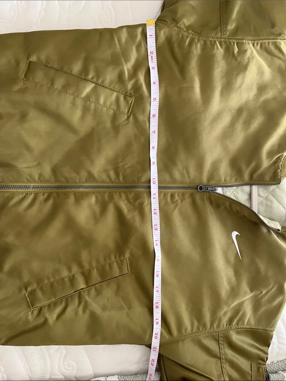 Nike Olive Green Bomber Jacket reversible XS